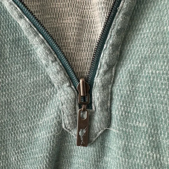 Tommy Bahama Seafoam Quarter-Zip Pullover - Picture 2 of 4